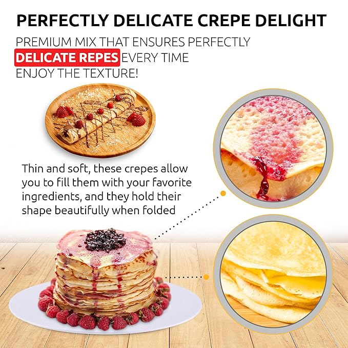 OldSoul Professional Crepe Mix | Original Dough Mix | Classic Flavour | 10 Lbs | 72 Crepes (10 Lbs Traditional)