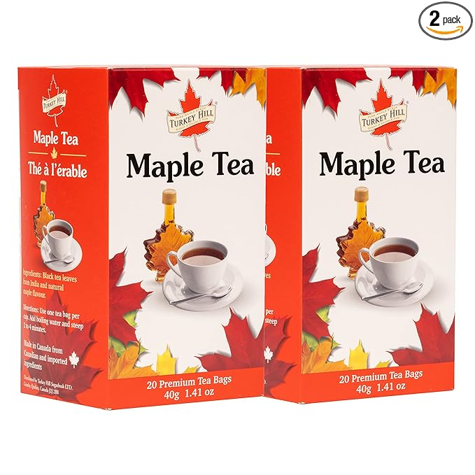 Turkey Hill Sugarbush Premium 100% Pure Canadian Maple Infused Tea (Pack of 2 20 Count)