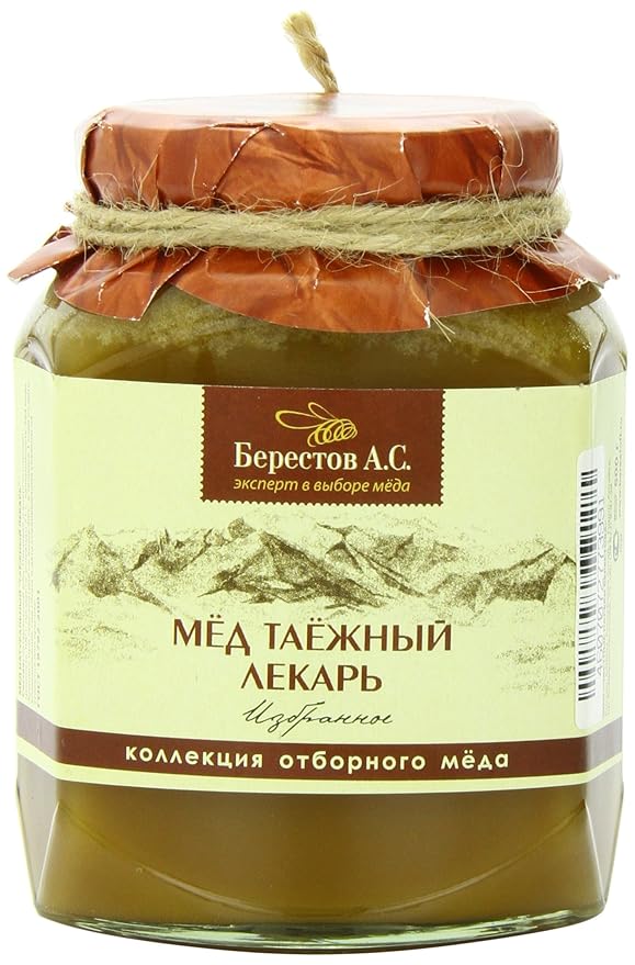 Berestov Premium Honey Taiga Doctor 500 Gram 17.74 Ounce