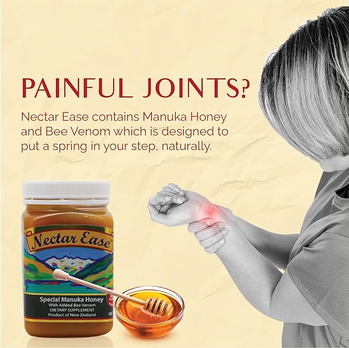 Nectar Ease - Manuka Honey with Bee Venom - by Nelson Honey New Zealand - 500g