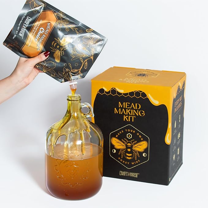Craft A Brew - Mead Maker’s Choice - Wildflower Honey for Mead Making &amp Fermentation – 100% Pure Raw Honey - 40 oz