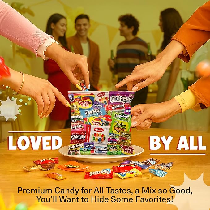 ULTIMATE Assorted Classic Candy Mix Variety Pack (4 Lbs.) Mega Variety! Fun Size Individually Wrapped Minis Bulk Assortment Perfect Treat Mix For Candy Bowls Parties Parades &amp Piñatas! (4 Po