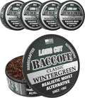 5 Cans BaccOff Classic Wintergreen Long Cut Refreshing and Strong Wintergreen Flavor Realistic Moist Alternative