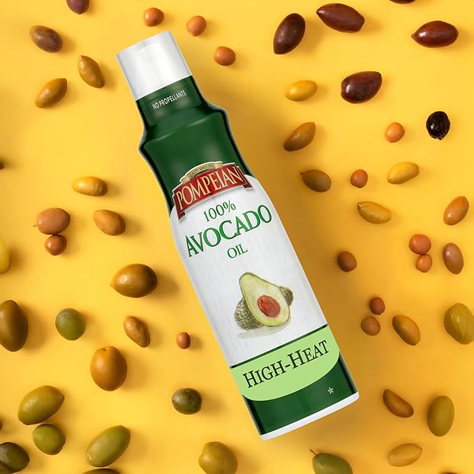 Pompeian Keto Extra Virgin Olive Oil &amp 100% Avocado Oil Cooking Spray No Propellants 5 Fl Oz Pack of 6