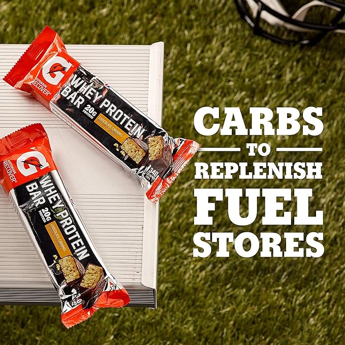 Gatorade Whey Protein Recover Bars Chocolate Caramel 2.8 ounce bars (12 Count)