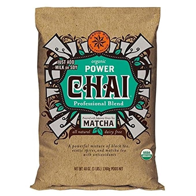 Power Chai Matcha Tea Latte Mix 48 Oz Japanese Matcha Black Tea Organic Spices Vegan Dairy Free Serve Hot or Cold Just Add Water or Milk 68 Servings