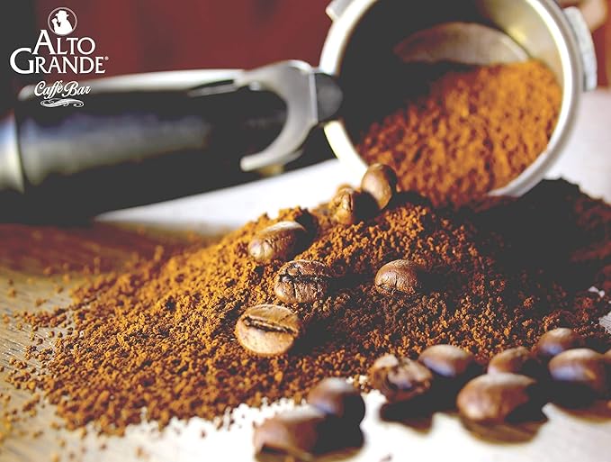 Alto Grande Super Premium Medium-Dark Roast Ground Coffee and Yaucono Espresso De Oro Dark Roast Fine Ground Coffee 8.8 Ounce Canisters Puerto Rico Variety Bundle