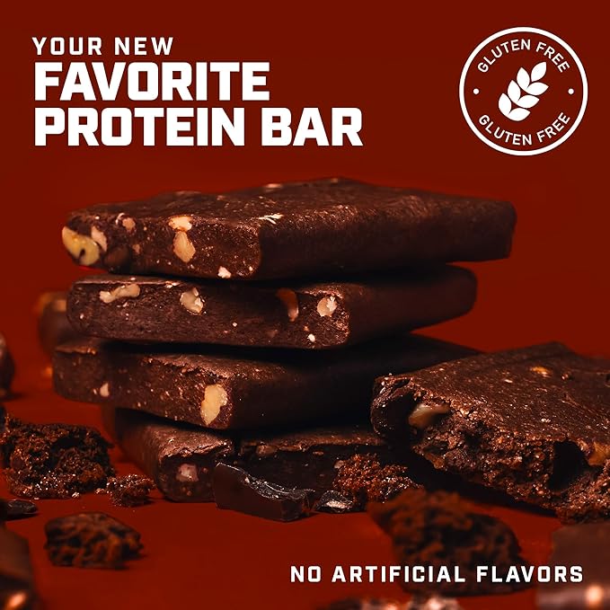 1st Phorm Power Pro Protein Bars Chocolate Brownie Flavor 15G Whole Food Protein Gluten Free Snack Bars for on the Go or Pantry Snacks Made Without Artificial Flavors 15 Count
