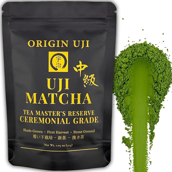 Origin Uji Tea Masters Reserve Matcha Ceremonial Grade Matcha First Harvest Stone-Ground from Uji Kyoto Japan - Level 10 Tea Master Blend