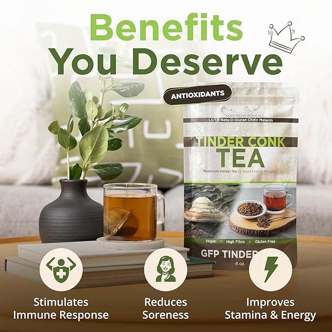 Tinder Conk Tea - Tinder Tea - Loose Leaf Tea - Herbal Tea - Mushroom Tea - Digestive Drink - Belly Comfort Tea - Immune Support Tea