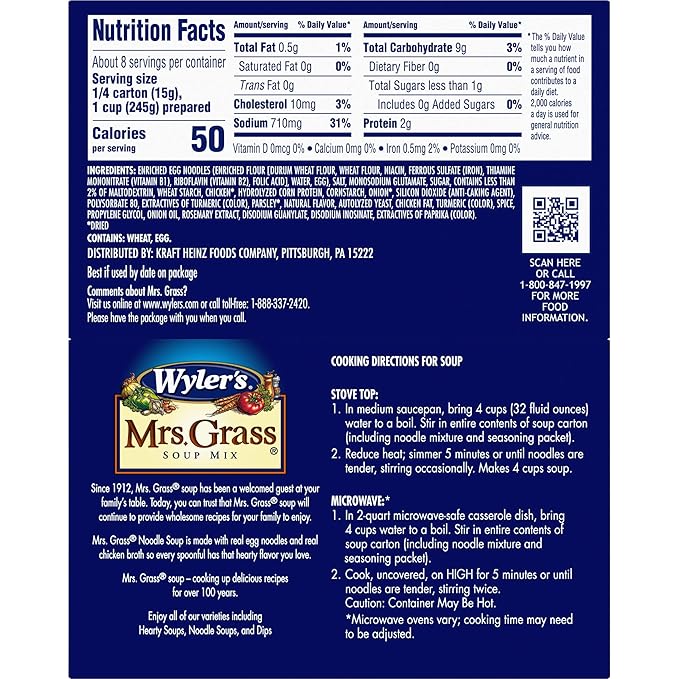 Mrs. Grass Soup Mix Noodle 4.2 Ounce (Pack of 12)