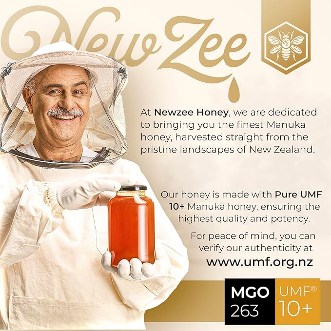 Manuka Honey Lozenges 16 Count Made W/UMF 10+ MGO 263 New Zealand Manuka Honey UMF Certified Monofloral Traceable from Hive to Hand