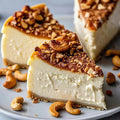 ANDY ANAND CHOCOLATIER Caramel Cashew Cheesecake 9 Inch 2 lb | Buy Caramel Cashew Cheesecake Made with Real Cream Cheese Handcrafted Gourmet Bakery Dessert