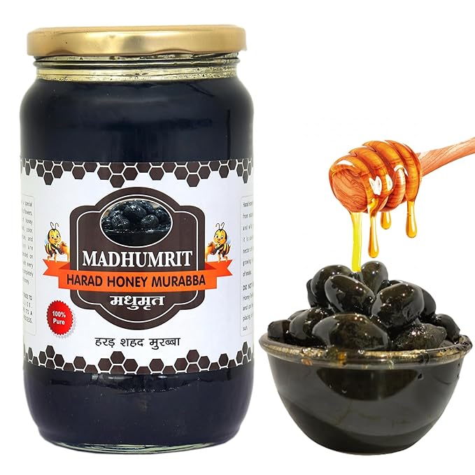MADHUMRIT 100% Raw Natural &amp Organic Murabba | Raw Forest Marmalade | Helps Increasing Height Growth Healthy and Fresh | (500 gram) (Harad)