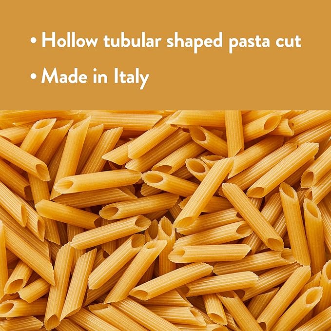 DeLallo Gluten Free Penne Pasta Non-GMO Made with Brown Rice Flour Made in Italy Whole Grain Kosher All Natural 12 oz Bag (12 Pack)