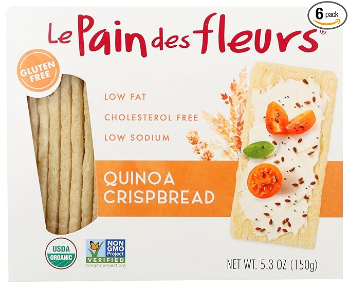 Le Pain Crispbread 100% Organic Quinoa 4.41 Oz - Pack of 6