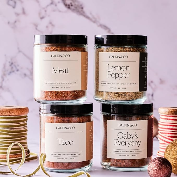 Dalkin &amp Co. Lemon Pepper Chicken Wing Seasoning Bright Lemon Peel Black Pepper Garlic &amp Onion Blend Clean Flavor with No Fillers or Additives Eco-Friendly Reusable Jar 5 oz