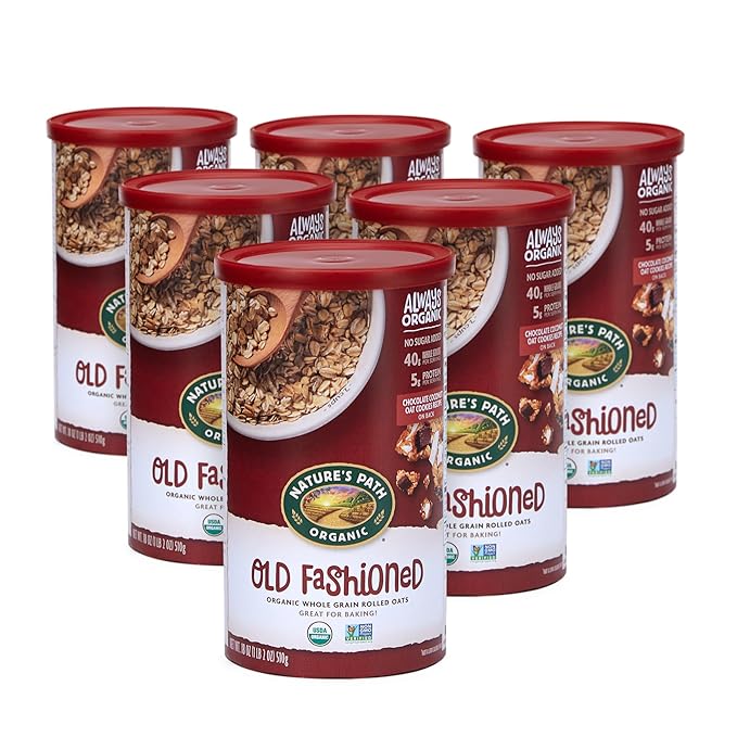 Nature's Path Organic Old Fashioned Oats Instant Oatmeal 18 oz (Pack of 6) Non-GMO