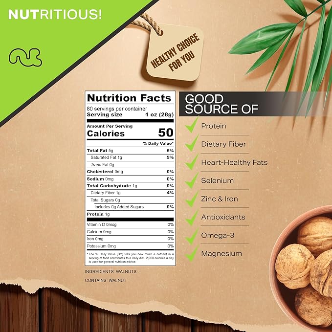 NUT CRAVINGS - Raw Walnuts In Shell Whole (80oz - 5 LB) Packed Fresh in Resealable Bag - Nut Snack - Food Assortments Ideal for Trail Mixed Nuts