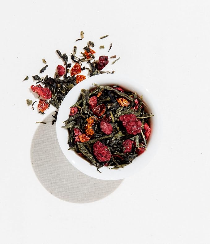 Art of Tea | Organic Green Pomegranate Tea| 50 Pyramid Tea Bag Sachets