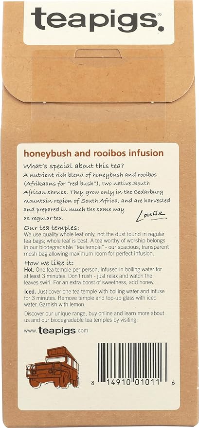 teapigs Rooibos Tea 15 Count 1.3 oz (Pack of 6)