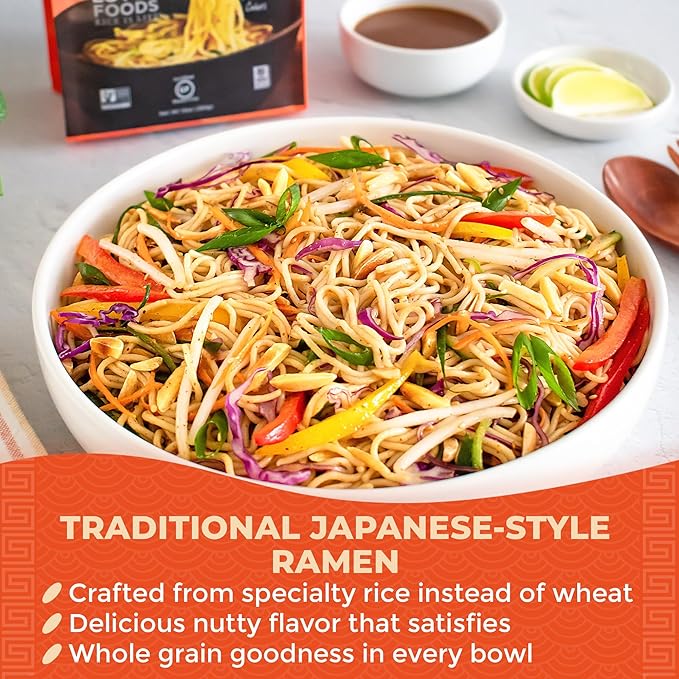 Lotus Foods Organic Millet &amp Brown Rice Ramen - Gluten Free Rice Ramen Whole Grain Ramen Noodles Low Sodium Rice Noodles USDA Organic Gluten Free Vegan - 10 Oz Bags (Pack of 6)