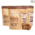 Honest Almond Protein Banana Muffin Mix | Almond Flour Baking Mix | Gluten-Free Dairy-Free Plant-Based Healthy All-Natural Low Sugar | 11 Oz (12 Servings Per Package) (Pack of 3)