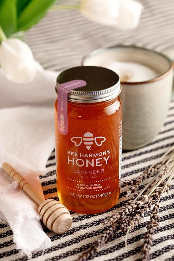 Bee Harmony Lavender Infused Honey 12 OZ Each Pack of 2