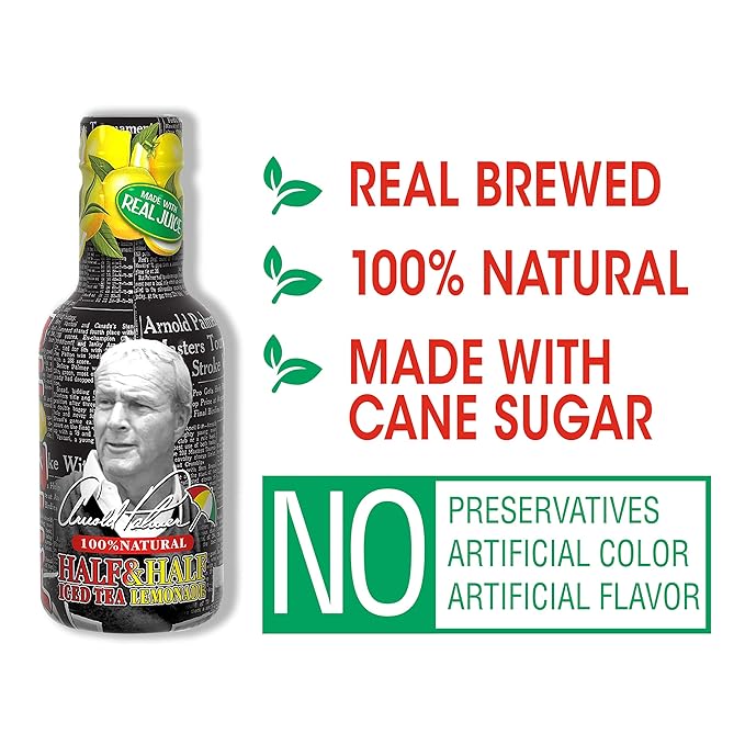 Arizona Arnold Palmer Half Tea Lemonade 16.9 Fl Oz Pack Of 20