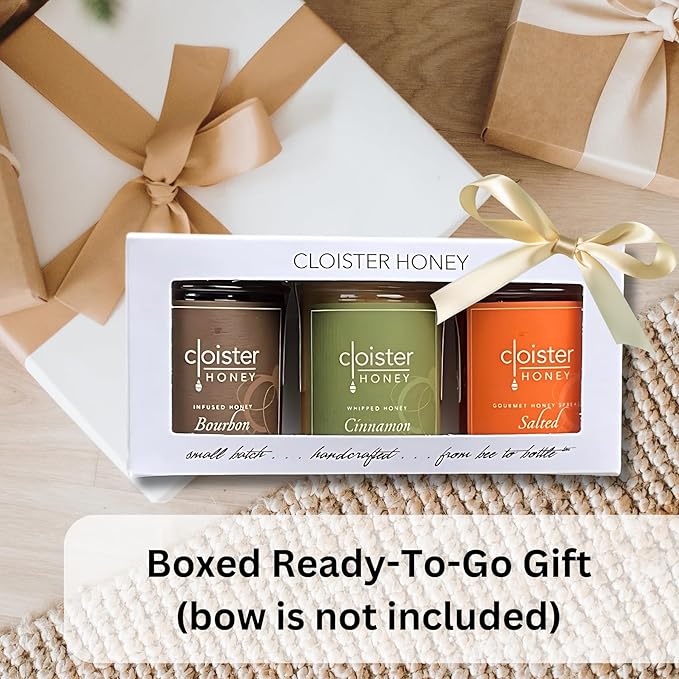 Cloister Honey Trios - Fan Favorite (3 X 3 Oz) | Hand Crafted | Raw Artisan Honey | 100% Pure Raw &amp Unfiltered | All Natural | Made In Usa |
