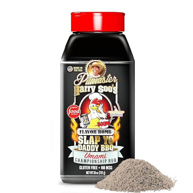 Slap Yo Daddy BBQ Rub Seasoning Flavor Bomb Umami - Umami Seasoning From Pitmaster Harry Soo – Enhances Dishes with Rich Savory Flavor for Cooking – No MSG Gluten-Free – 26 oz