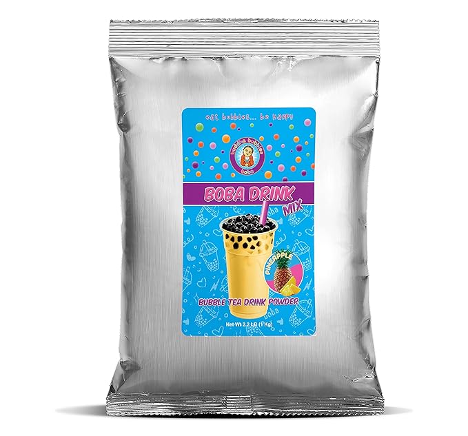 Premium PINEAPPLE Boba/Bubble Tea Drink Mix Powder By Buddha Bubbles Boba (2.2 Pounds / 1 Kg)