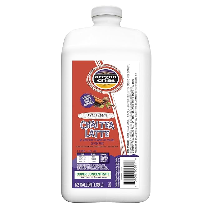 Oregon Chai Extra Spicy Super Concentrate 64 Fluid Ounce (Pack of 1)