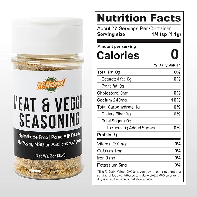 KC Natural - Paleo AIP Seasoning and Salt Bundle (3 Pack) - Mastodon Rub (2.5 oz) Seasoned Sea Salt (2.5 oz) All Purpose Seasoning (2.5 oz)