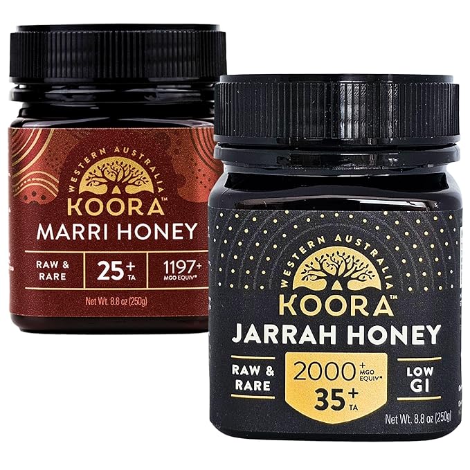 Bundle of Jarrah Honey TA 35+ and Marri Honey TA 25+ (MGO 2000+ and MGO 1197+ Manuka Honey Equivalent)