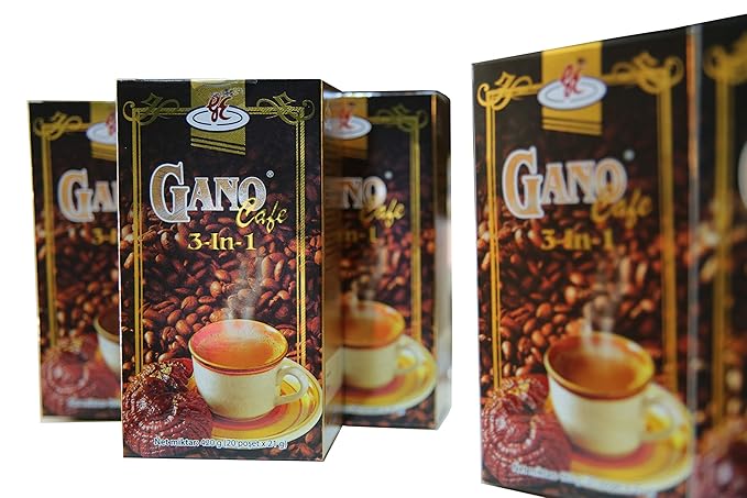 4 Boxes (4x20sachets) Gano Excel GanoCafe 3 IN 1 Coffee with Ganoderma with FREE Express Shipping