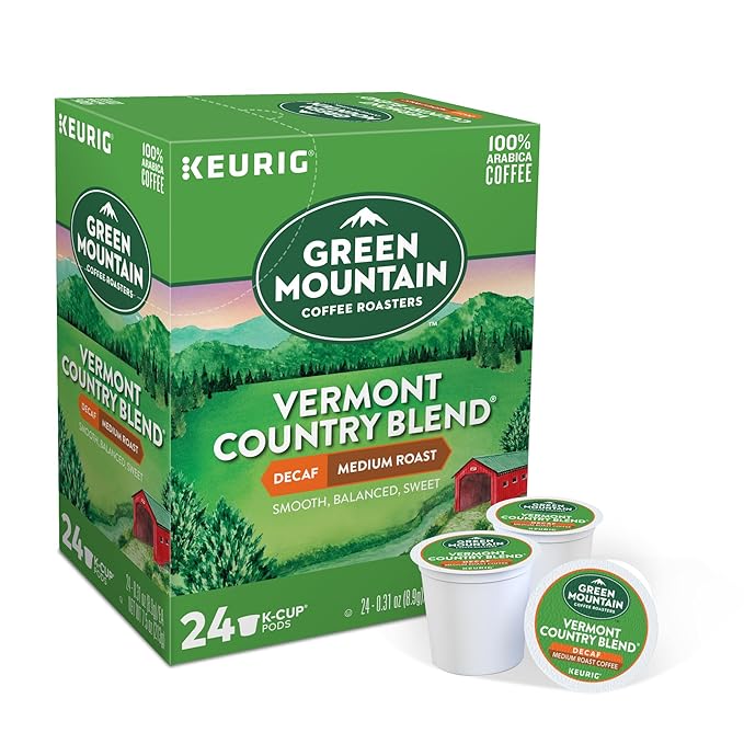 Green Mountain Coffee Roasters Vermont Country Blend Decaf Keurig Single-Serve K-Cup Pods Medium Roast Coffee 96 Count