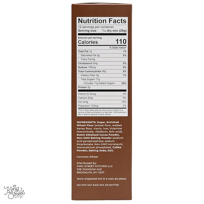King Street Baking Co Chocolate Cupcake &amp Cake Mix - 7 Ingredient Box Mix With Real Cocoa - 3 Pack