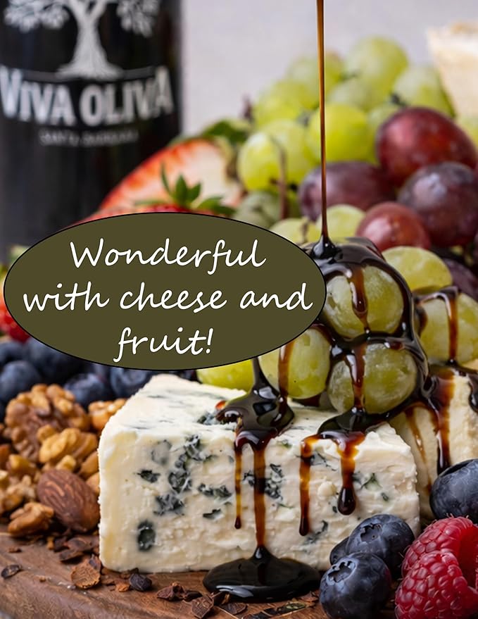 Viva Oliva Dark Chocolate Balsamic Vinegar - 375ml (12.7oz) - Premium Quality - 100% Natural - Barrel Aged Gourmet Balsamic from Modena Italy