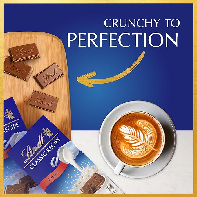 Lindt CLASSIC RECIPE Crispy Milk Chocolate Candy Bar Milk Chocolate 12 Pack 4.4 oz.