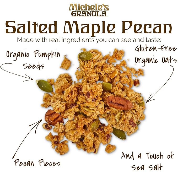 Michele's Granola Original and Salted Maple Pecan 36oz Resealable Bags Pack of 2