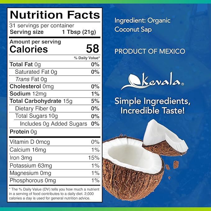 Kevala Organic Coconut Nectar - No Gluten Vegan Sugar Free Essence Natural Maple Syrup Alternative Extract From Coconuts Great for Pancakes - 23.5 oz (1-pack (23.5 oz)) (3-pack (70.5 oz))