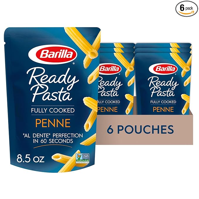 BARILLA Ready Pasta Penne Non-GMO No Preservatives 8.5 Ounce (Pack of 6)