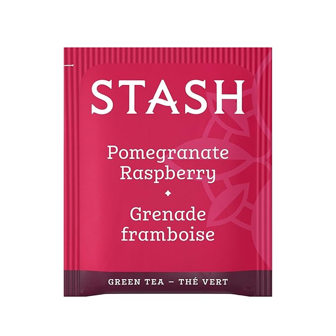 Stash Tea Pomegranate Raspberry Green Tea - Caffeinated Non-GMO Project Verified Premium Tea with No Artificial Ingredients 30 Count (Pack of 6) - 180 Bags Total