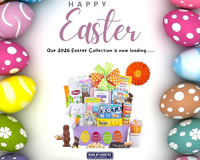 Wine Country Gift Baskets Premier Gift Basket Collection Easter Gift Basket for Women Men Families Chocolate Savory Snacks great gift for Easter Spring Birthdays Co Workers Friends and more