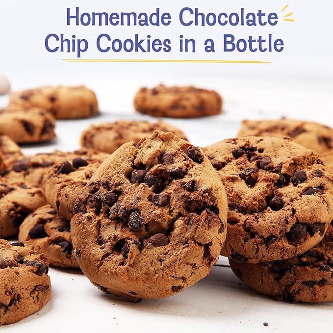 Baketivity Chocolate Chip Cookie Mix - Duff in a Bottle Baking Kit for Kids and Adults- Cookie Mix for Baking Cookie Dough Mix with Premeasured Ingredients Step-By-Step Instructions Video Guide 6 Pack