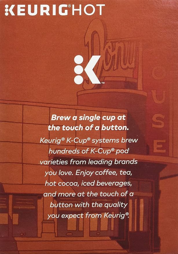 Donut House Collection Chocolate Glazed Donut Single-Serve Keurig K-Cup Pods Flavored Light Roast Coffee 24 Count