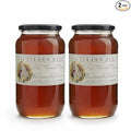2-Pack of Big Island Bees Macadamia Nut Blossom Honey Pure Raw Hawaiian Honey - (Two Large 47 oz Glass Jars)