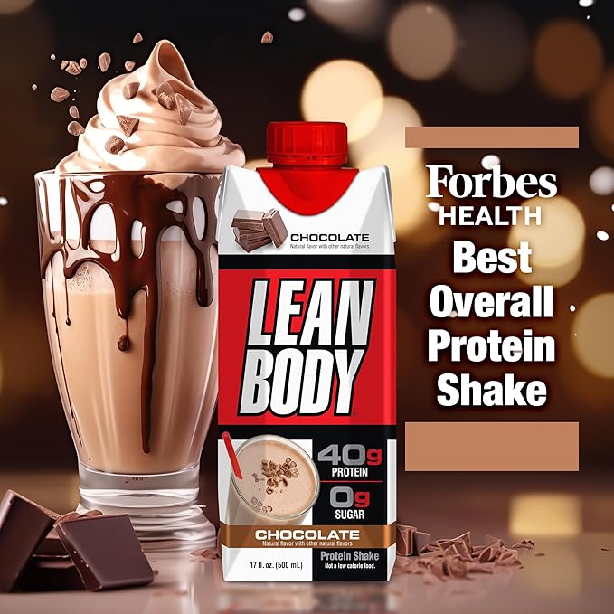 Labrada Lean Body Ready-to-Drink Chocolate Protein Shake 40g Protein Whey Blend 0 Sugar Gluten Free 22 Vitamins &amp Minerals LABRADA 17 Fl Oz (Pack of 12)