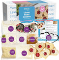 BāKIT Box Linzer Heart Cookies Baking and Activity Kit Kids Heart Cookie Decorating Kit International Snack Box of Cultural Learning and Fun Activities Great for Kids Gifts
